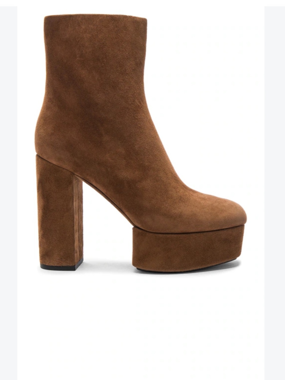 Alexander Wang $1065 Cora Suede platform Boots in Dark Truffle.